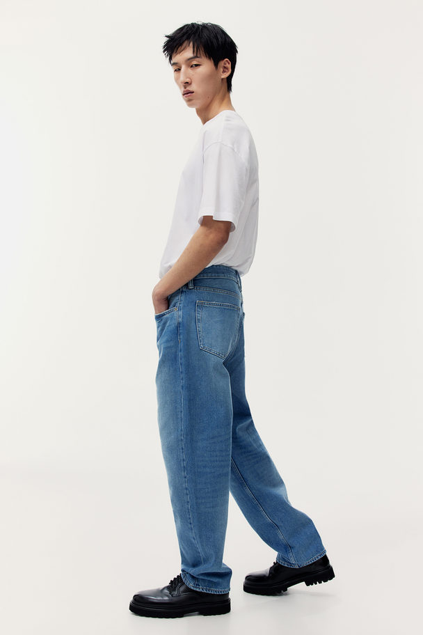 H&M Loose Jeans Helles Denimblau