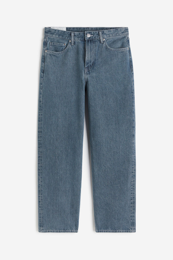 H&M Loose Jeans Denimblauw