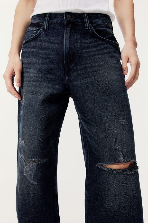 H&M Loose Jeans Donkerblauw