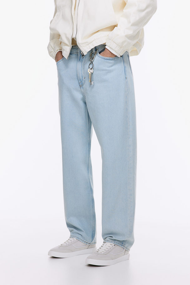 H&M Loose Jeans Licht Denimblauw