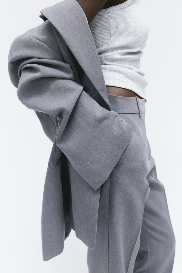 H&M Double-breasted Blazer Dark Grey