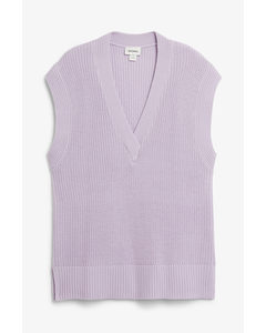 Pullover Knit Vest Lilac