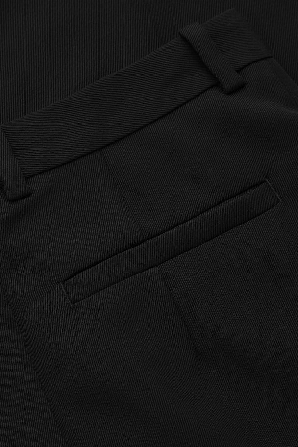 COS Wide-leg Wool Flared Trousers Black