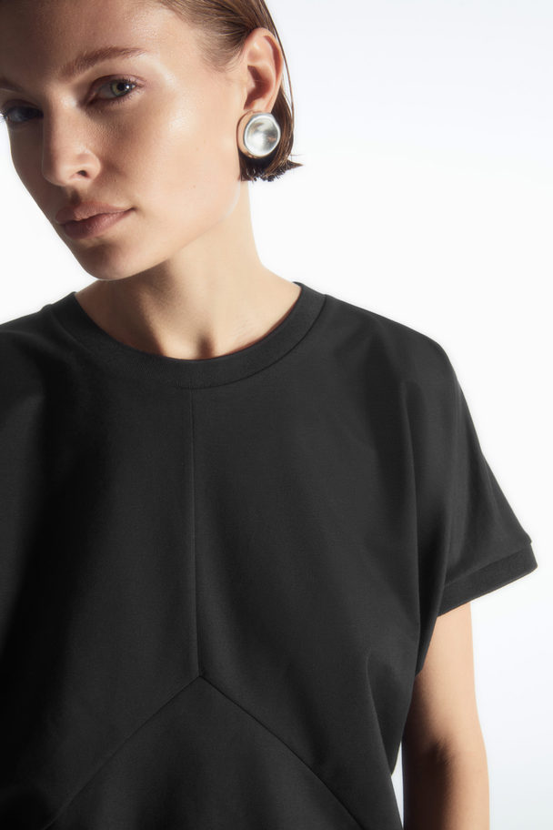 COS Panelled Batwing T-shirt Navy