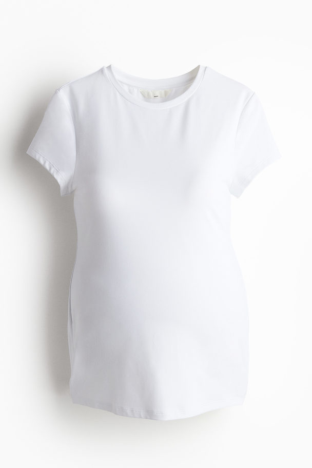 H&M Mama T-shirt I Micro Hvit