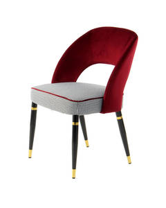 Chair Courtney 525 2er-Set red / gold
