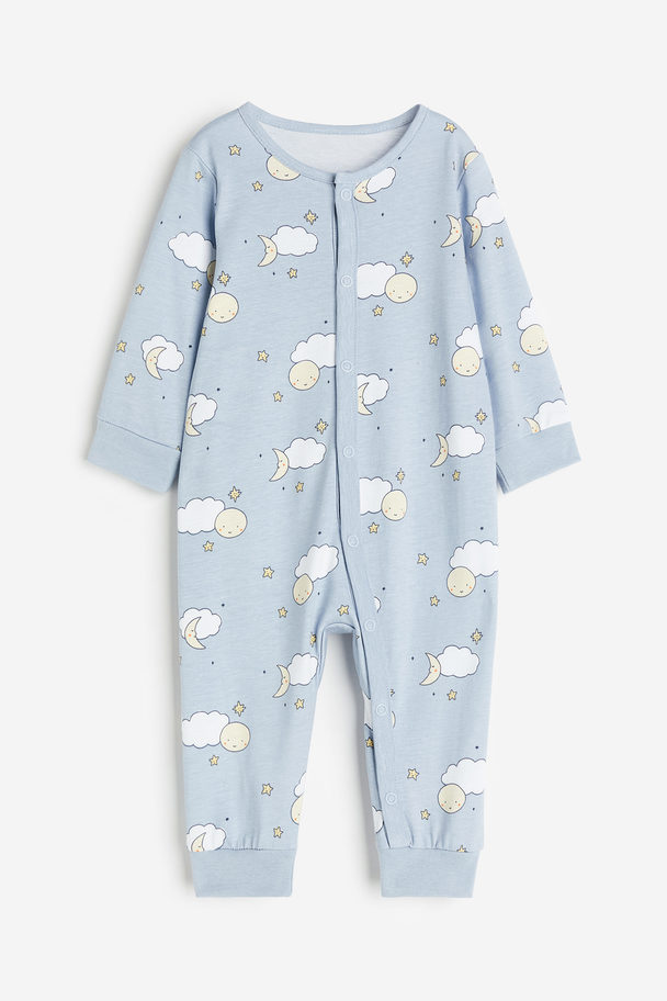 H&M Pyjamapakje Met Dessin Lichtblauw/dessin