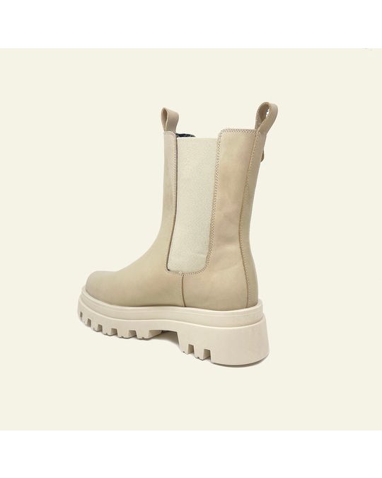 Hanks Nebraska White Leather Chelsea Boots