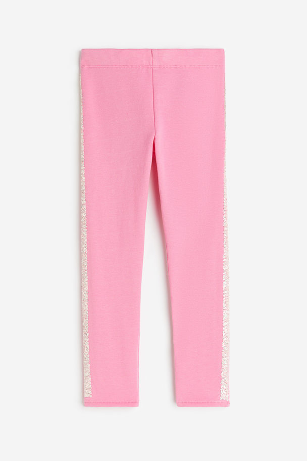H&M Leggings Pink/white