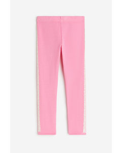 Leggings Pink/white