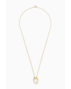Gold-plated Sterling Silver Short Pendant Necklace Gold
