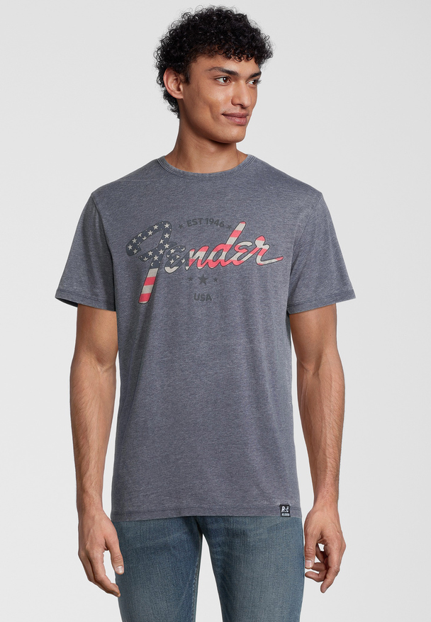 Re:Covered Fender American Flag Logo T-Shirt