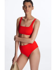 High-waisted Bikini Briefs Red