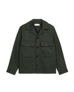 Heavy Twill Workwear Jacket Dark Green