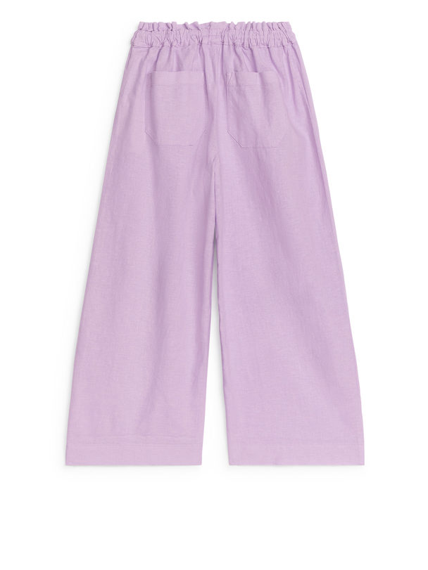 ARKET Lockere Leinenhose Lila