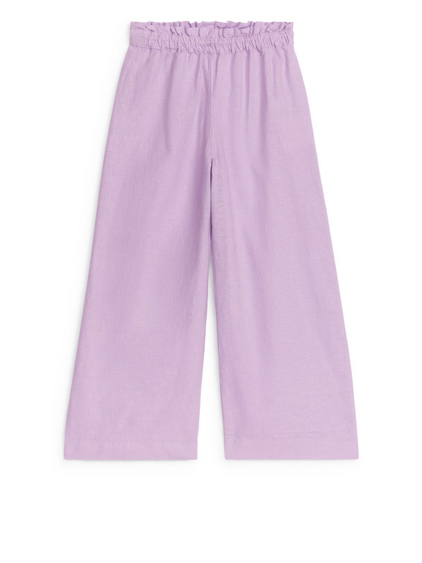 ARKET Lockere Leinenhose Lila