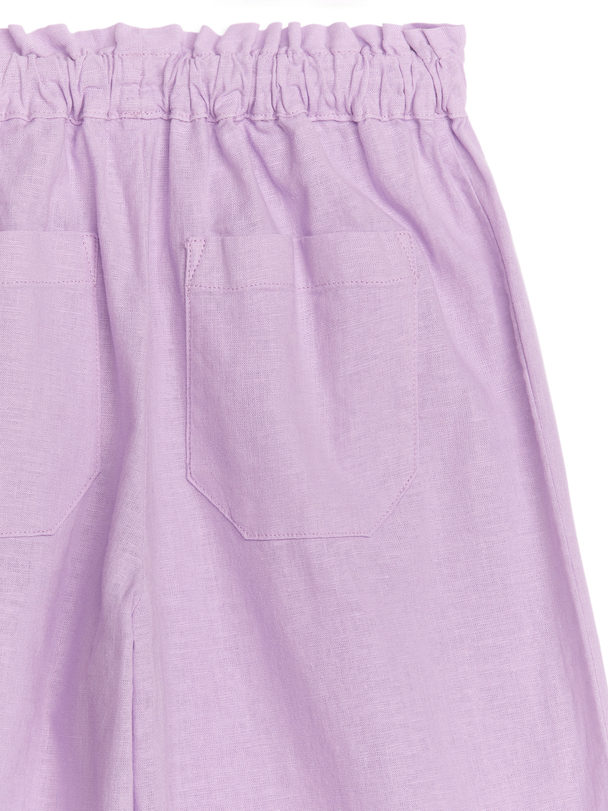 ARKET Lockere Leinenhose Lila