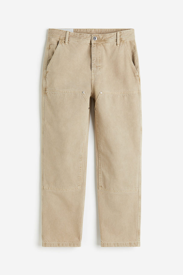 H&M Loose Worker Jeans Beige