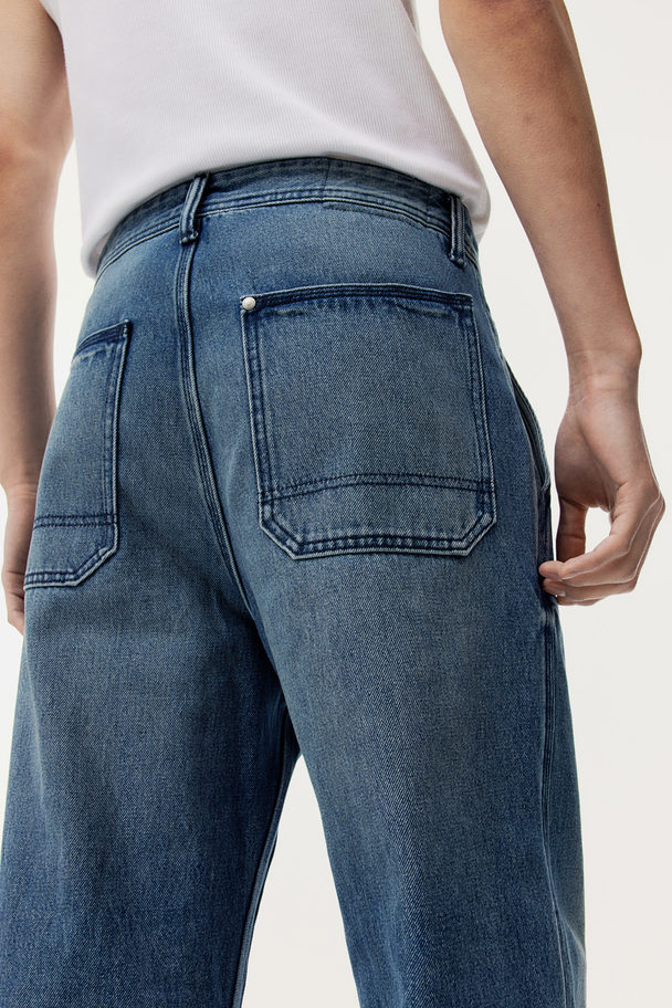 H&M Loose Jeans Denimblau