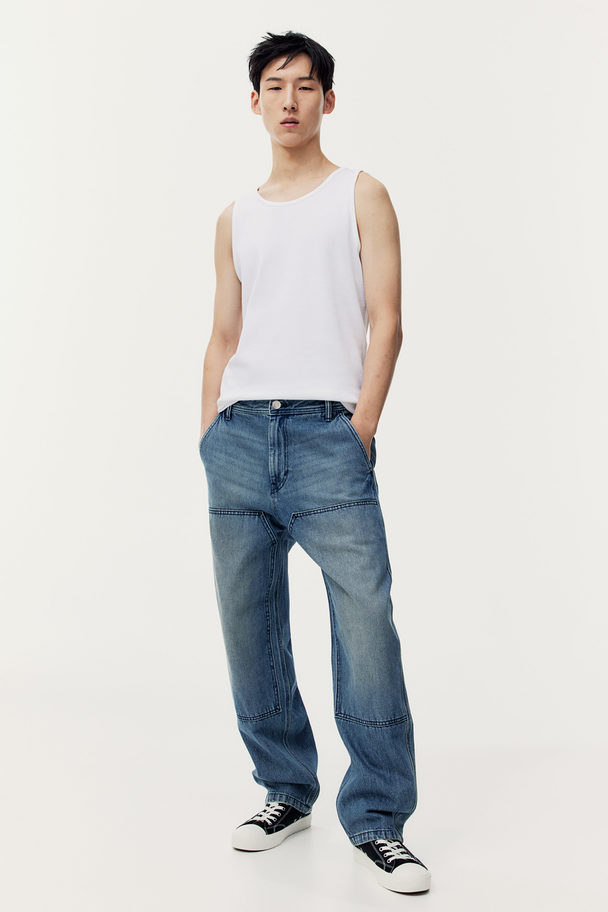 H&M Loose Jeans Denimblå