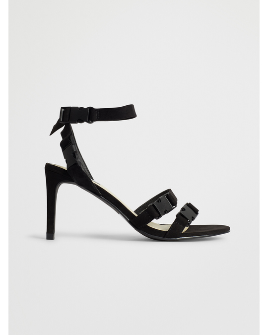 NLY by Nelly Multi Buckle Strap Heel Black