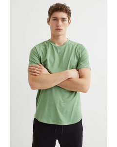 Loose Fit Sports Top Green Marl