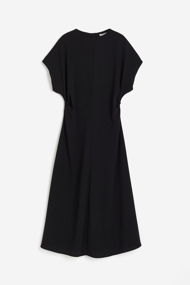 H&M Kleid mit betonter Taille Schwarz