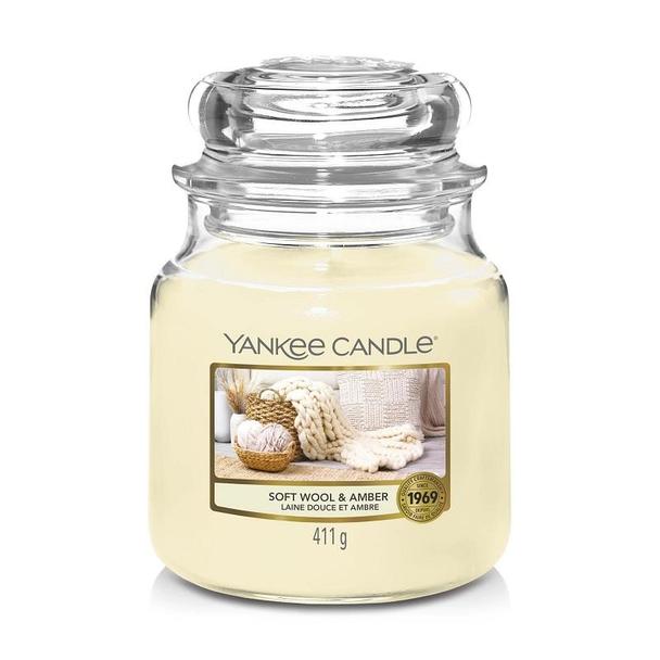 Yankee Candle Yankee Candle Classic Medium Jar Soft Wool And Amber 411g