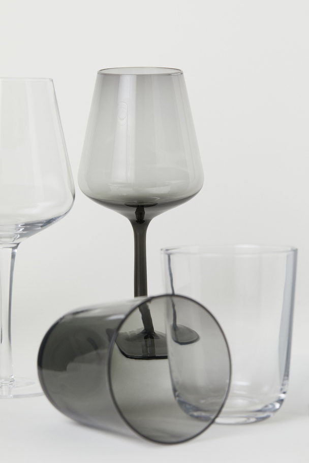 H&M HOME Wijnglas Donkergrijs