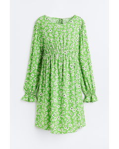 Mama Tie-detail Dress Green/floral