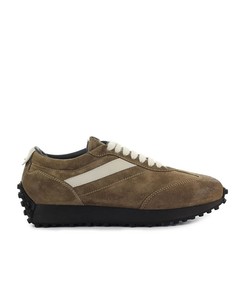 Doucal's Brown Beige Suede Sneaker