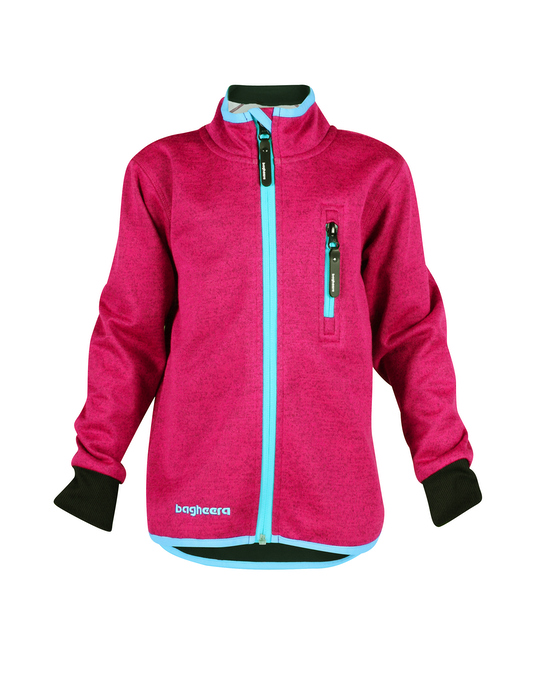 Bagheera Wind Fleece Jacket Jr Neon Pink/turquoise