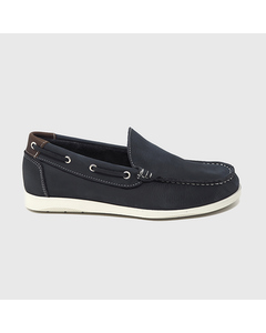 Blue Fragata Boat Shoes In Leather