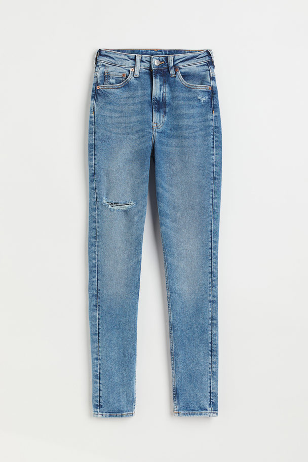 H&M Vintage Skinny High Jeans Denimblauw