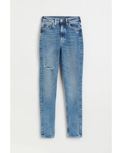 Vintage Skinny High Jeans Denimblauw