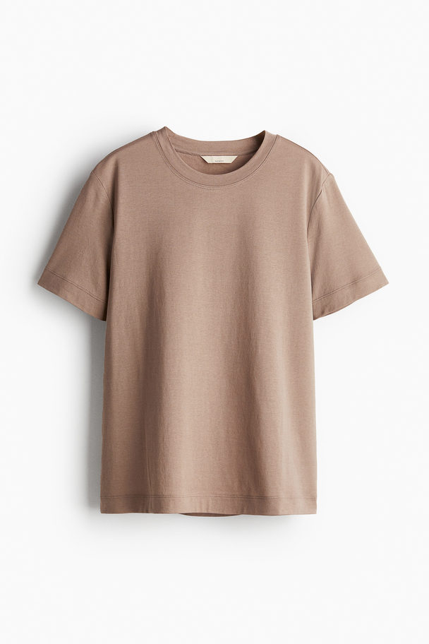 H&M T-Shirt aus Seidenmix Taupe