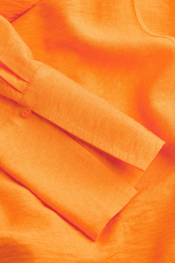 H&M Wickelkleid mit Bindedetail Orange