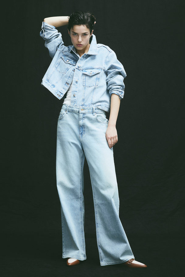 H&M Denim Jack Licht Denimblauw