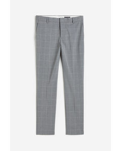 Slim Fit Suit Trousers Grey/checked