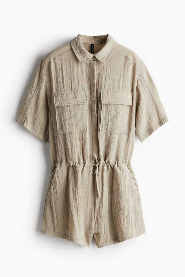 H&M Cargo-Playsuit Beige