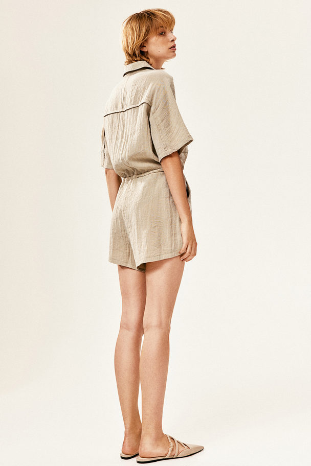 H&M Cargo-Playsuit Beige