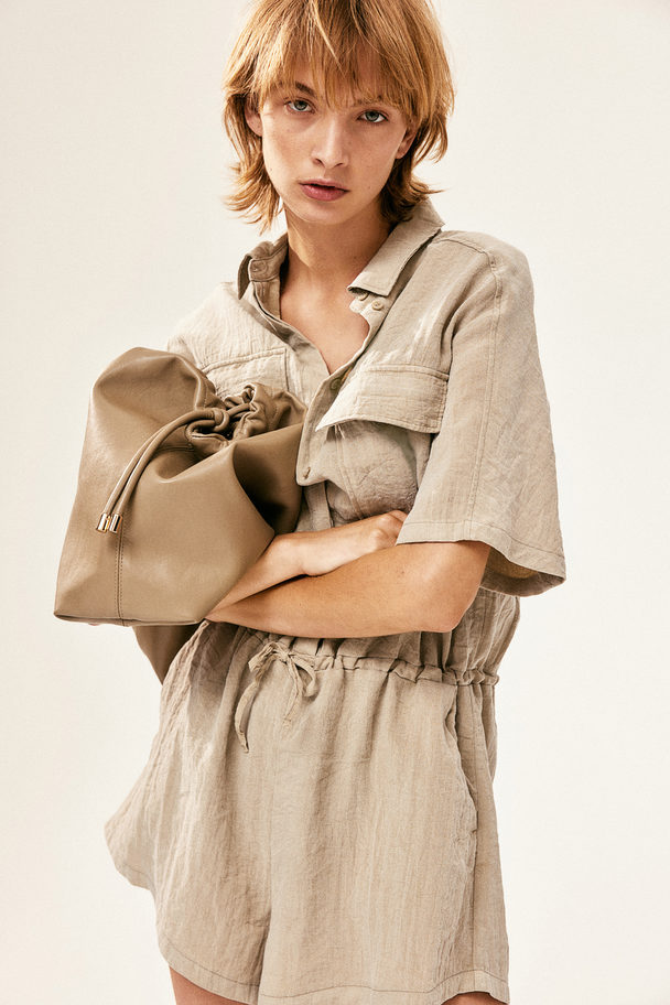 H&M Cargo-Playsuit Beige