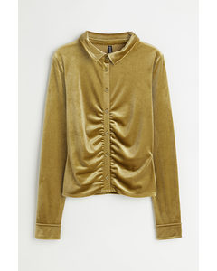 Airy Jersey Blouse Gold-coloured