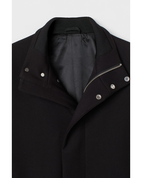 H&M Twill Coat Black