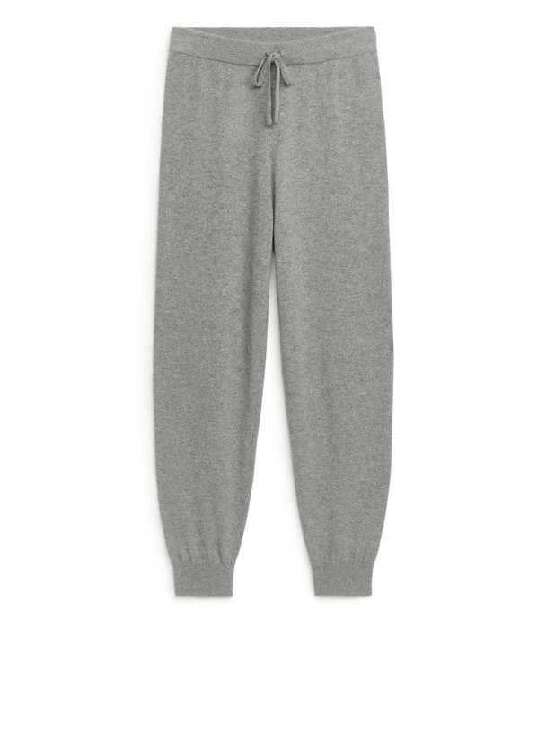ARKET Knitted Cashmere Trousers Grey