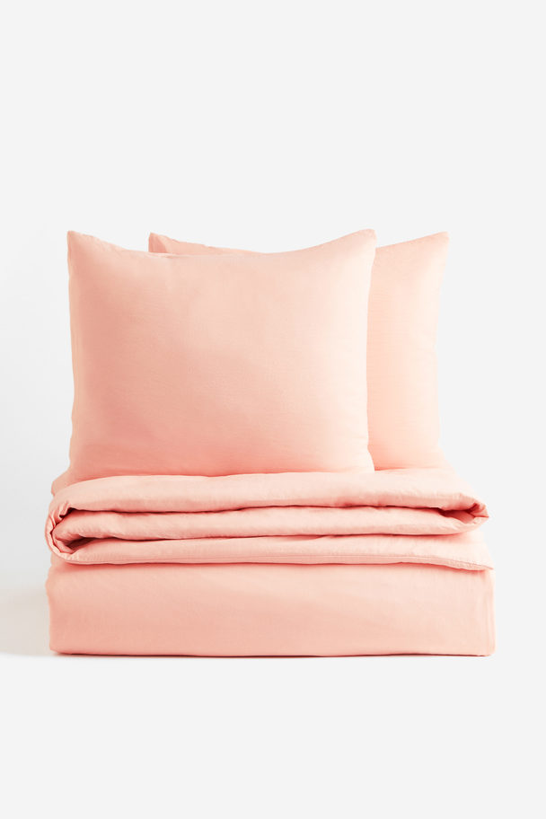 H&M HOME Double/king Duvet Cover Set Powder Pink
