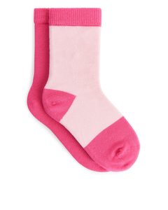 Cotton Socks Pink/beige