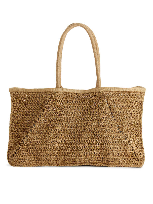 ARKET Straw Tote Beige