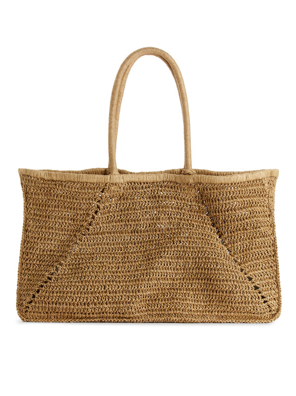 ARKET Straw Tote Beige