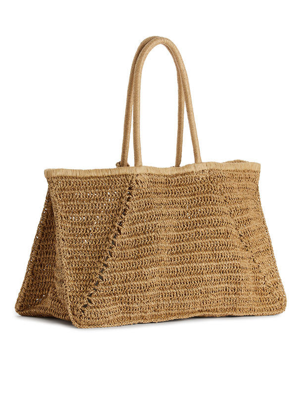 ARKET Straw Tote Beige